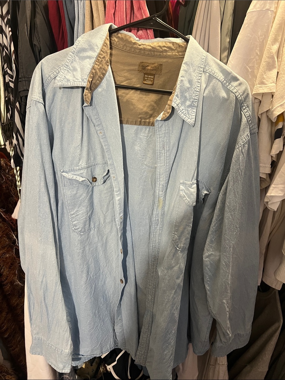 Light Blue Men's Casual Button-Up Shirt